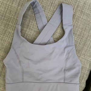 Glyder light purple criss cross sports bra